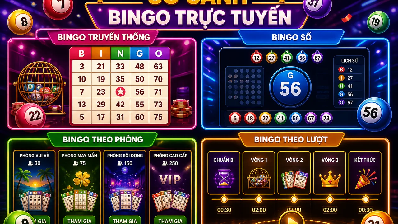 Chọn kiểu chơi dễ hiểu cho người mới: so sánh các loại bingo trực tuyến tại Việt Nam f168