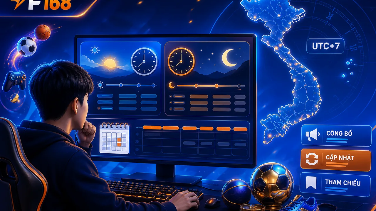 Theo dõi buổi sáng, buổi tối và cuối tuần: cách đọc thời gian trò chơi theo giờ Việt Nam trên f168