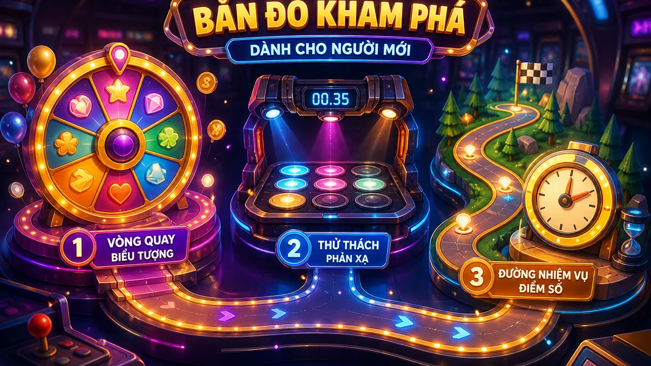 Từ vòng quay đến thử thách phản xạ: bản đồ khám phá các dạng arcade trực tuyến cho người mới f168